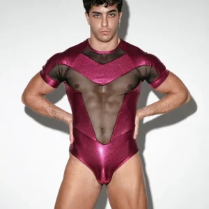 Bodysuit ZEUS rojo metálico