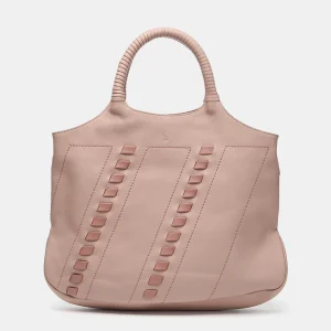 Bolso shopper con detalles pasados en piel rosa