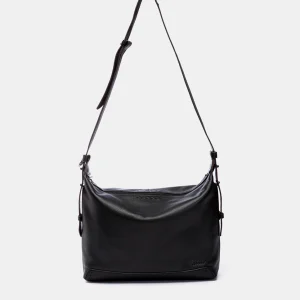 Bandolera grande en piel negra