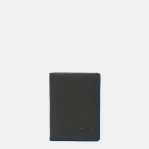 Cartera de hombre de piel con protección RFID en gris