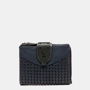 Cartera pequeña en piel azul