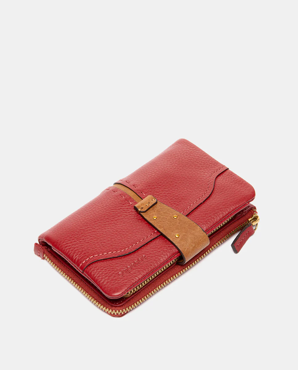 Cartera mediana en piel roja - Imagen 6