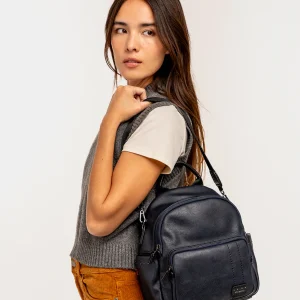 Mochila en materiales reciclados azul