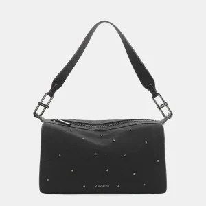 Bolso de hombro en materiales reciclados negro