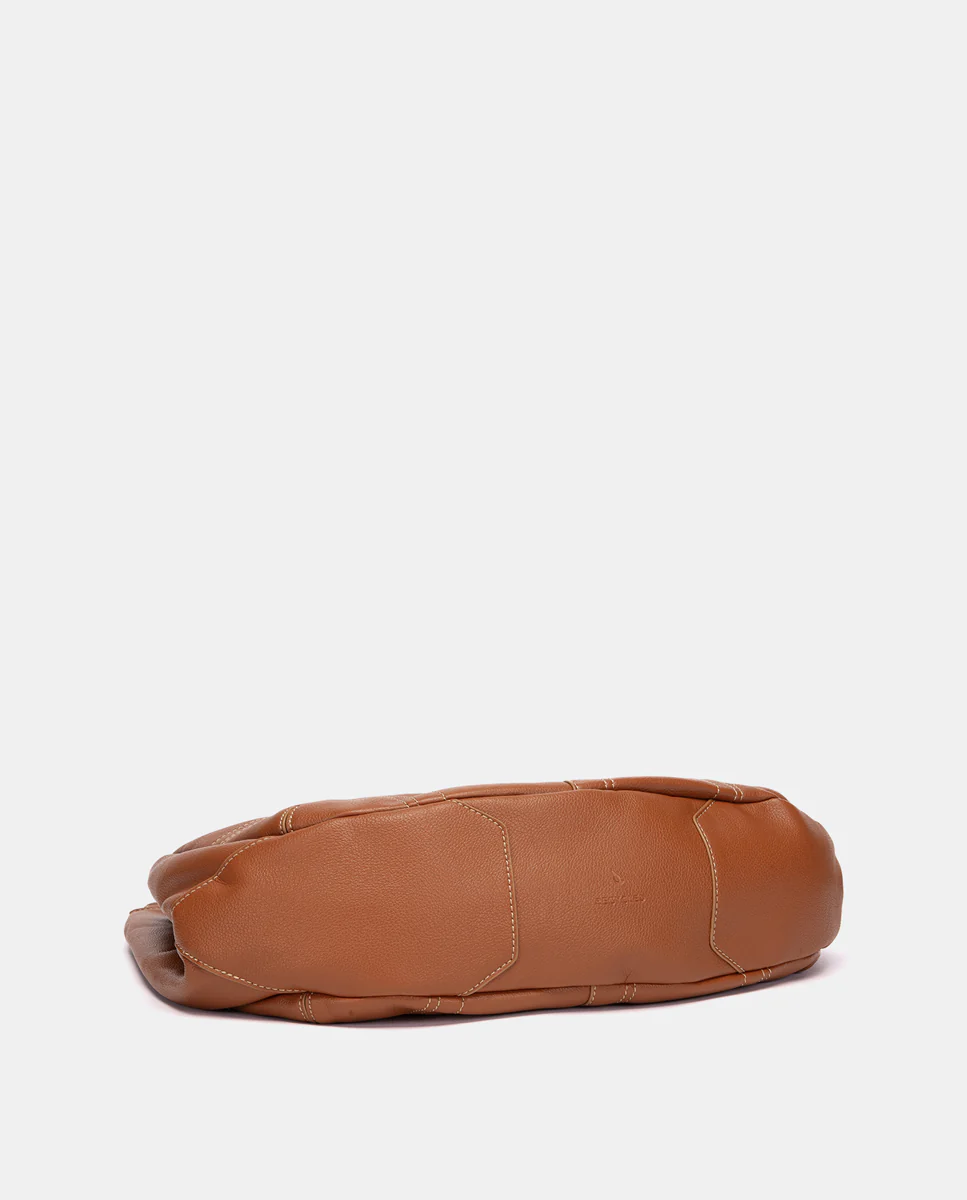 Bolso de hombro grande cognac - Imagen 5