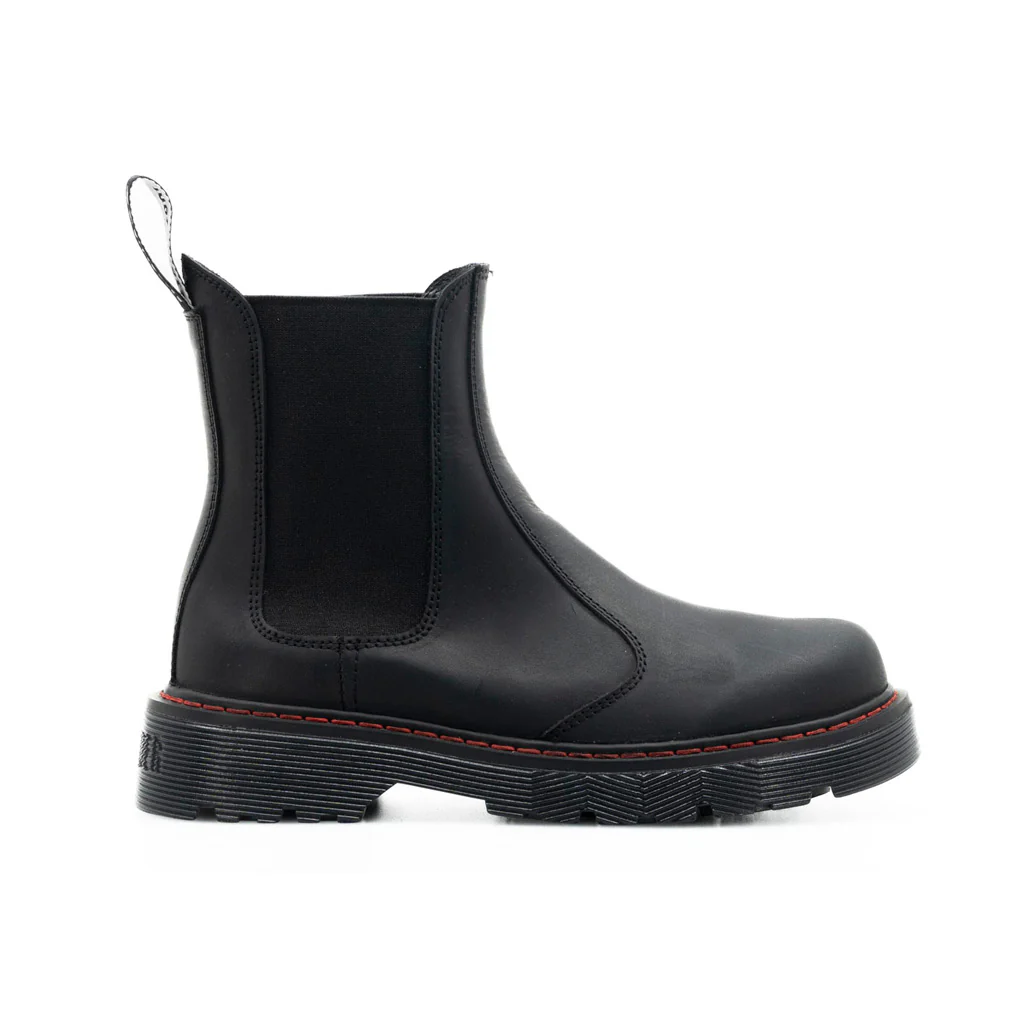 Botas Offlander, Tipo Chelsea, Piel Crazy, Negro - Imagen 2