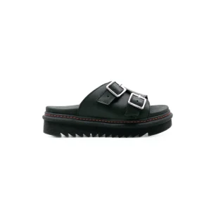 Sandalias Offlander, Tipo Romana, Piel Crazy, Negro, Cerradas