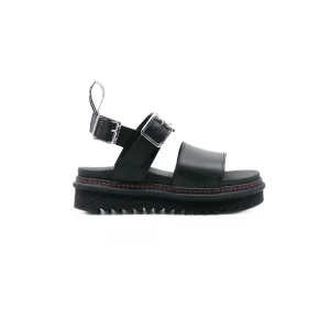 Sandalias Offlander, Tipo Romana, Piel Crazy, Negro, Dos Correas