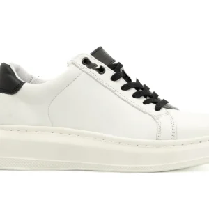Tenis Offlander, Tipo Choclo, Piel Napa, Blanco y Negro