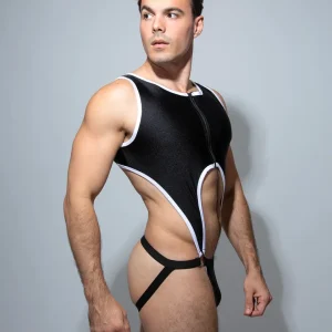 Bodysuit Jockstrap Negro